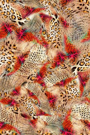 动物纹印花华亿平台图片