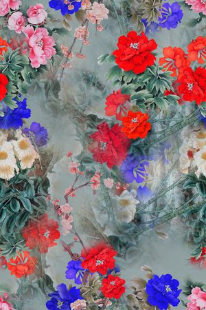 中国风印花华亿平台图片