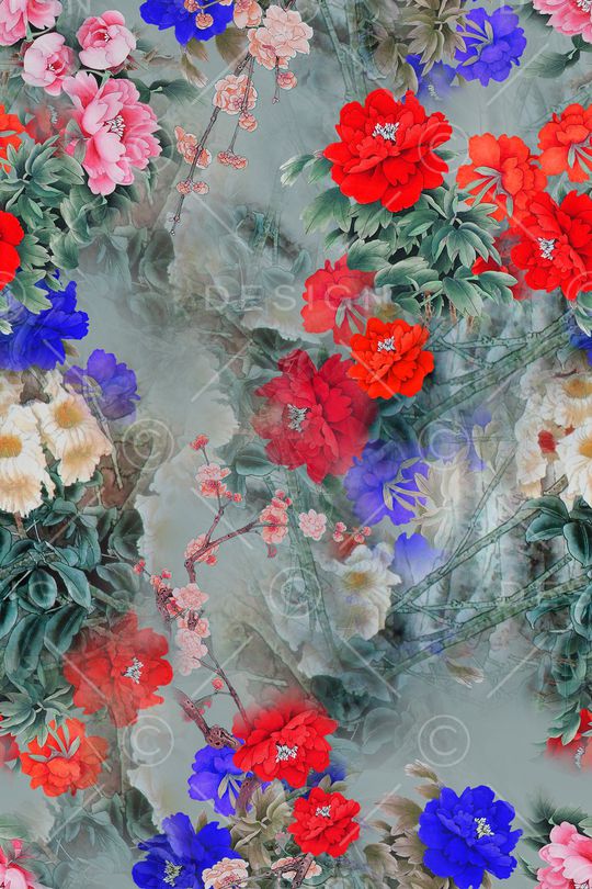 中国风印花华亿平台图片