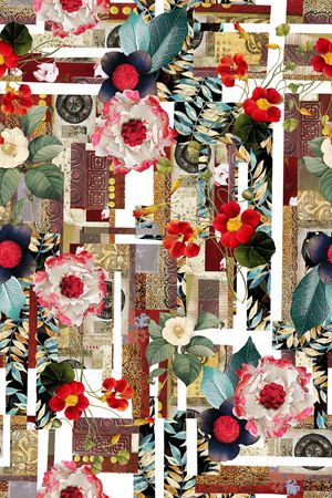 花卉印花华亿平台图片