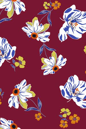 花卉印花华亿平台图片