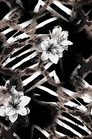 花卉印花华亿平台图片