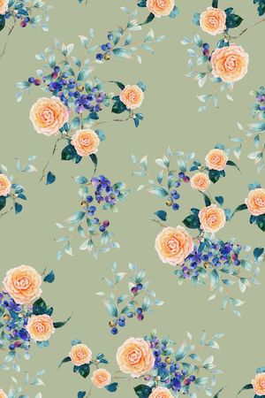 花卉印花华亿平台图片