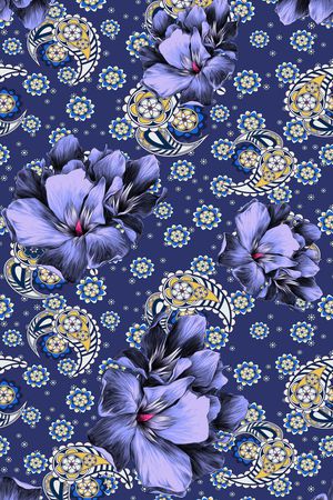 花卉印花华亿平台图片