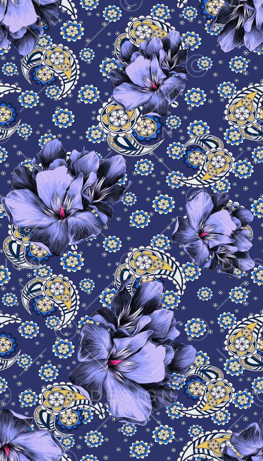 花卉印花华亿平台图片