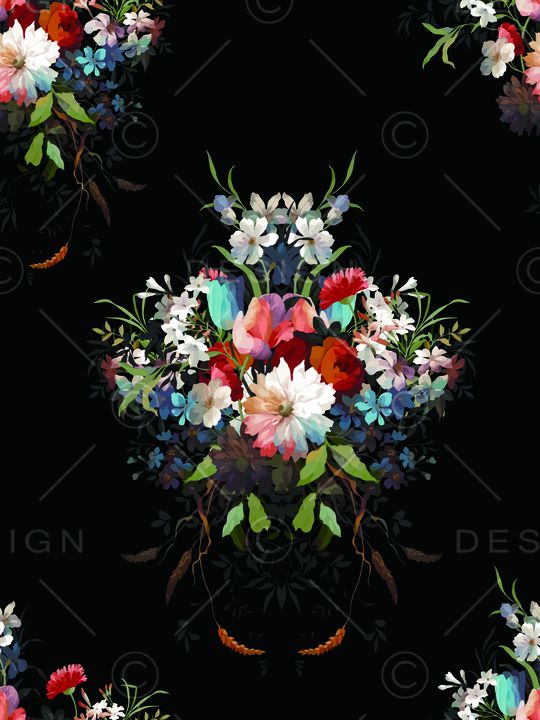 花卉印花华亿平台图片