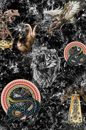 抽象印花华亿平台图片