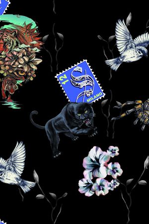 复古印花华亿平台图片