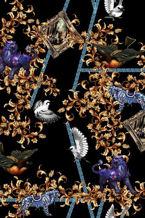 复古印花华亿平台图片