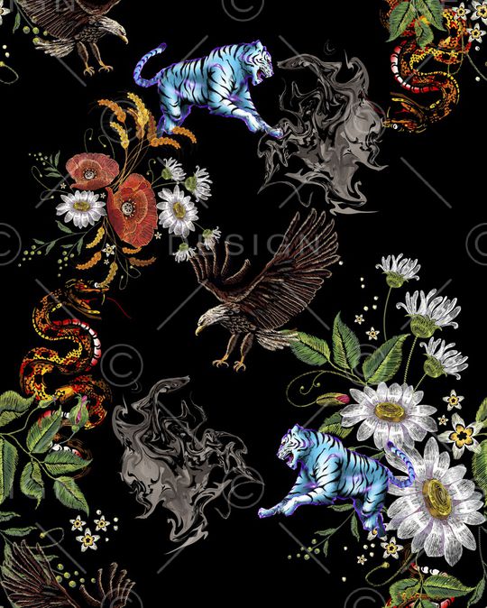 复古印花华亿平台图片