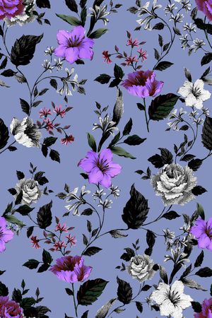 花卉印花华亿平台图片