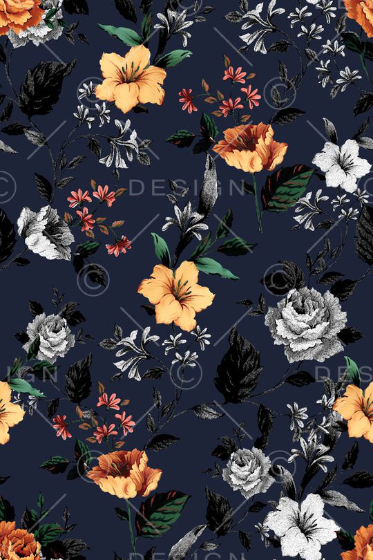 花卉印花华亿平台图片