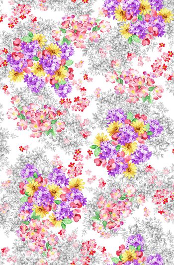 花卉印花华亿平台图片