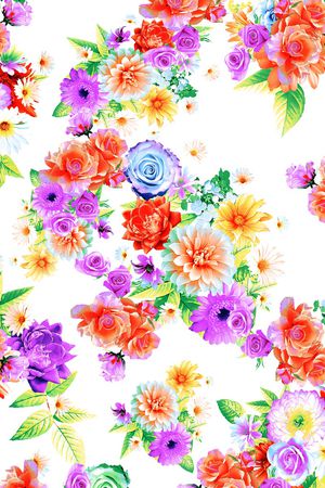 花卉印花华亿平台图片