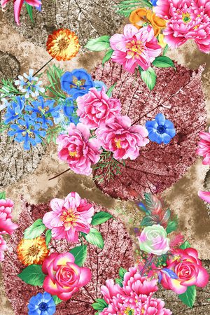 花卉印花华亿平台图片