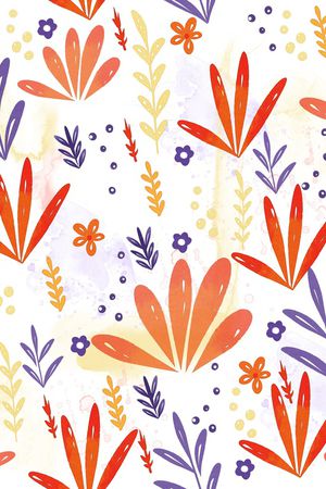 手绘花卉印花华亿平台图片