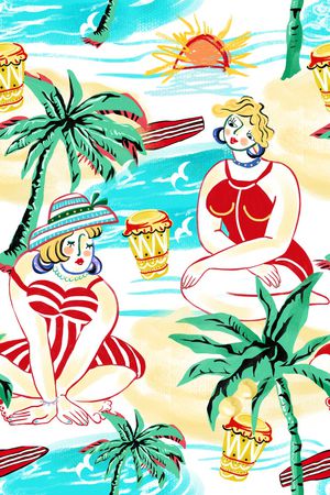 热带华亿平台印花华亿平台图片