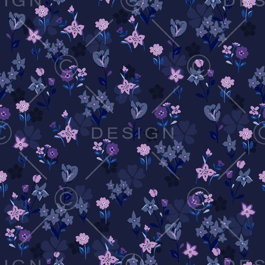 手绘花卉印花华亿平台图片