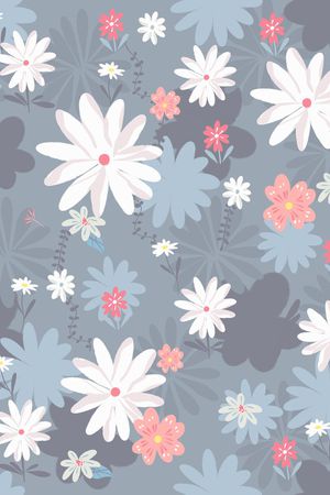 手绘花卉印花华亿平台图片