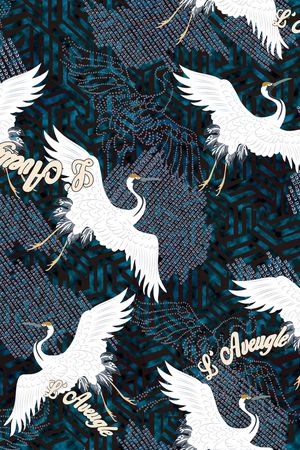 复古印花华亿平台图片