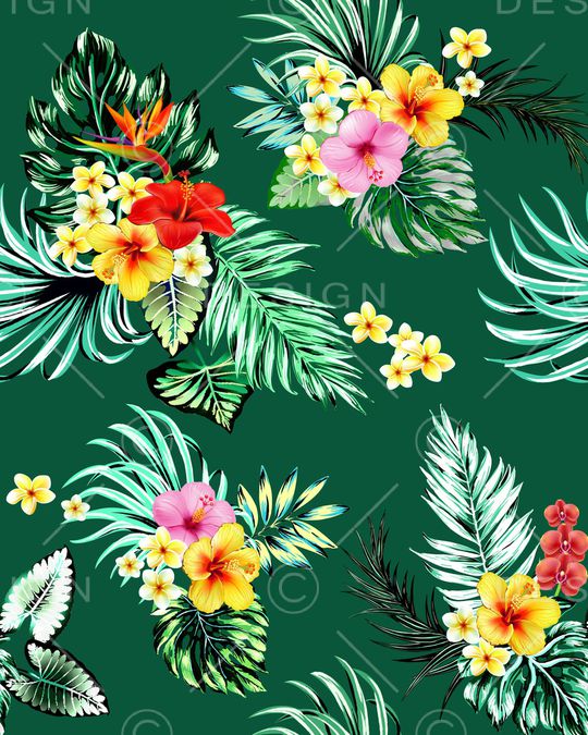 手绘花卉印花华亿平台图片