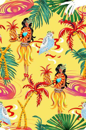 热带华亿平台印花华亿平台图片