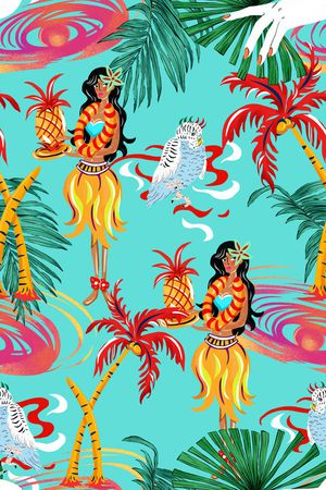 热带华亿平台印花华亿平台图片