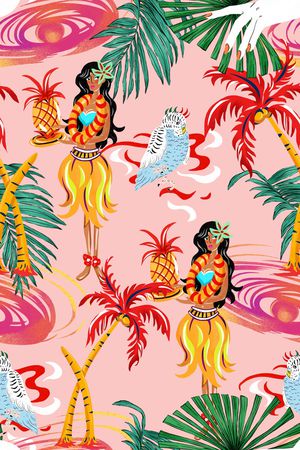 热带华亿平台印花华亿平台图片