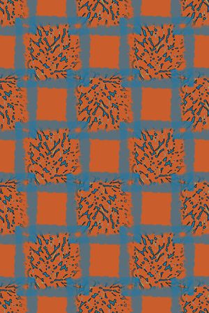 格子图案印花华亿平台图片