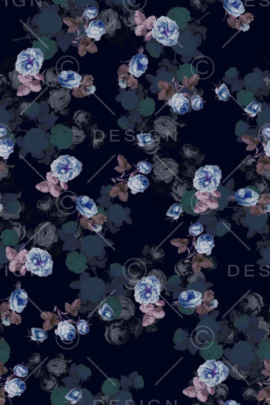 满版散花印花华亿平台图片