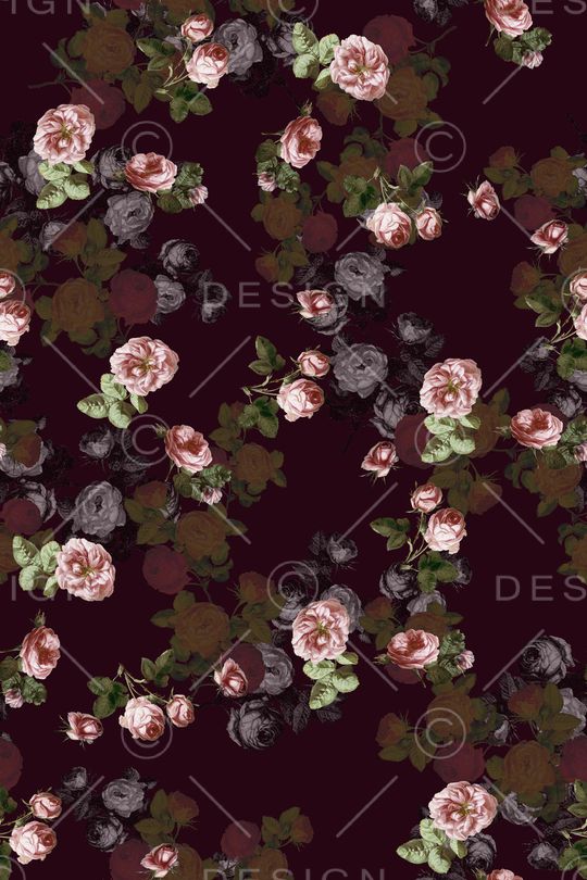 满版散花印花华亿平台图片