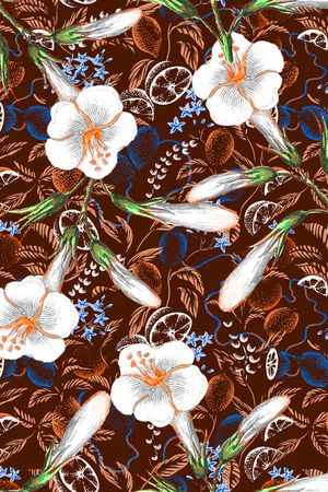 彩底花卉印花华亿平台图片