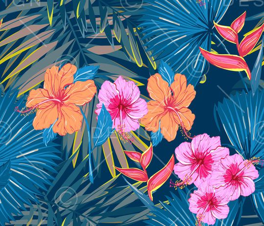 花卉印花华亿平台图片