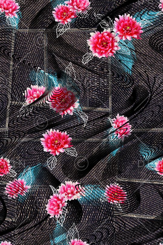 花卉印花华亿平台图片