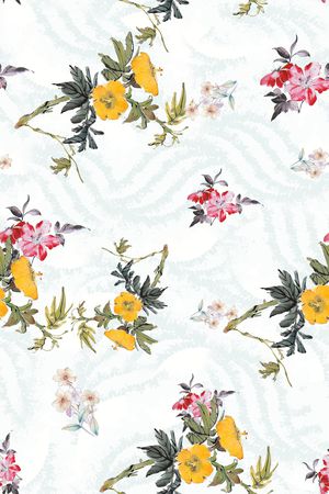 小碎花印花华亿平台图片