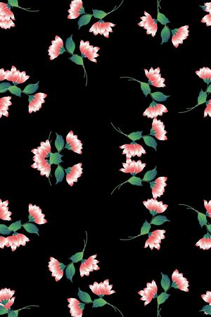 手绘花卉印花华亿平台图片