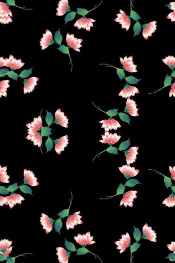 手绘花卉印花华亿平台图片