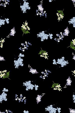 手绘花卉印花华亿平台图片