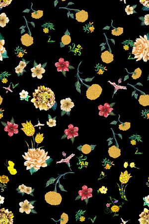 花卉印花华亿平台图片