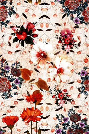 花卉印花华亿平台图片