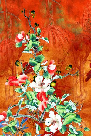 中国风印花华亿平台图片