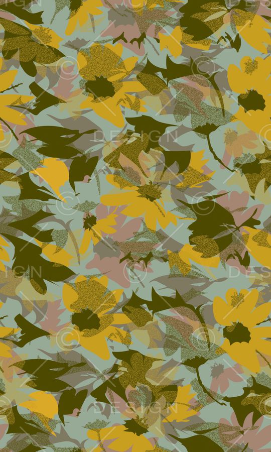 手绘花卉印花华亿平台图片