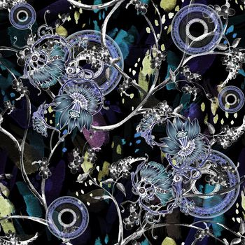 1124840-民族风纹样肌理圆环碎花-2