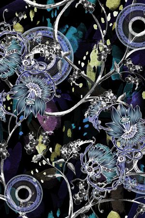 抽象印花华亿平台图片