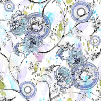 1124841-民族风纹样肌理圆环碎花-1