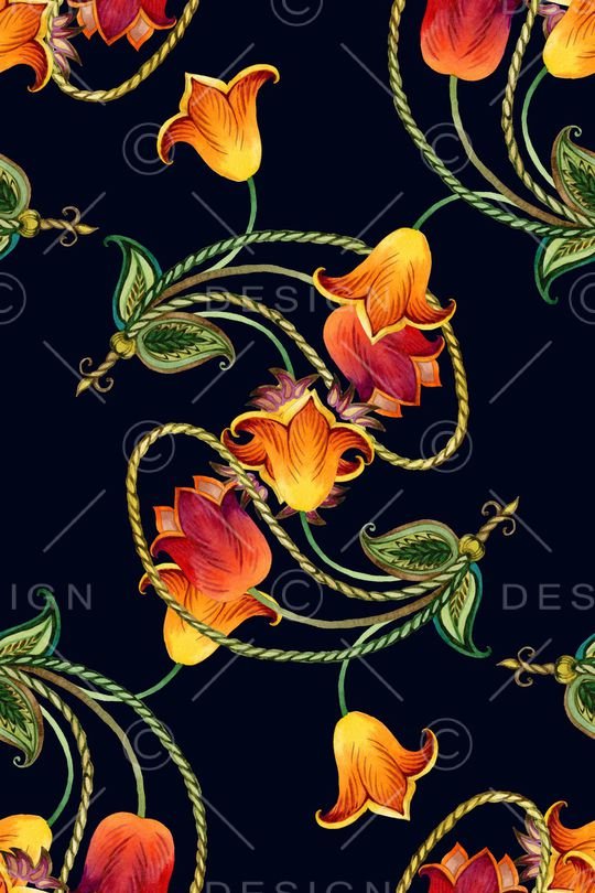 花卉印花华亿平台图片