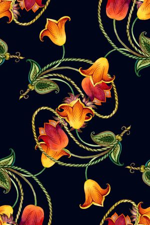 花卉印花华亿平台图片