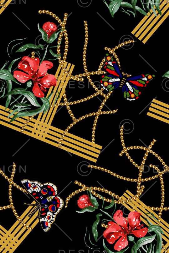 花卉印花华亿平台图片