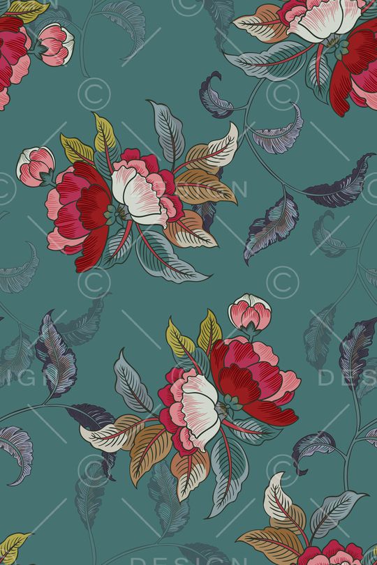 花卉印花华亿平台图片