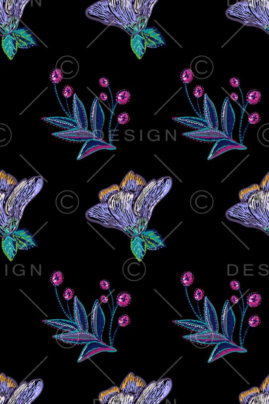 花卉印花华亿平台图片